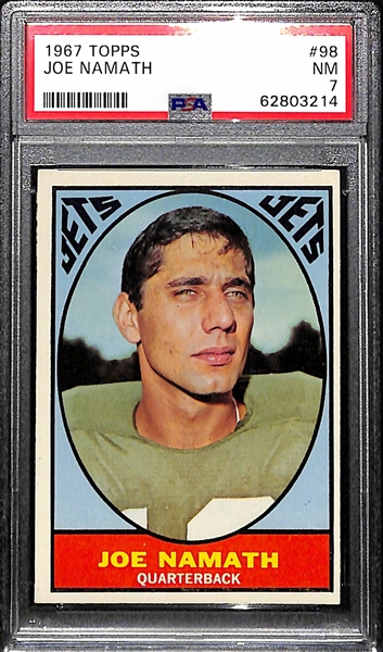 1967 Topps Joe Namath #98 Graded PSA 7