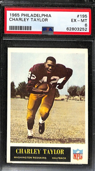 1958 Topps Johnny Unitas #22 (PSA 4) & 1965 Topps Charley Taylor Rookie #195 (PSA 6)
