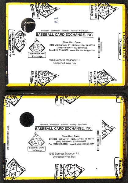 Lot of (2) 1983 Donruss Magnum PI BBCE Sealed Wax Boxes