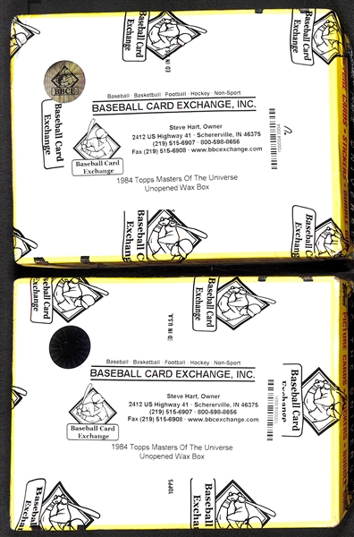 Lot of (2) 1984 Topps Masters of The Universe BBCE Sealed Wax Boxes