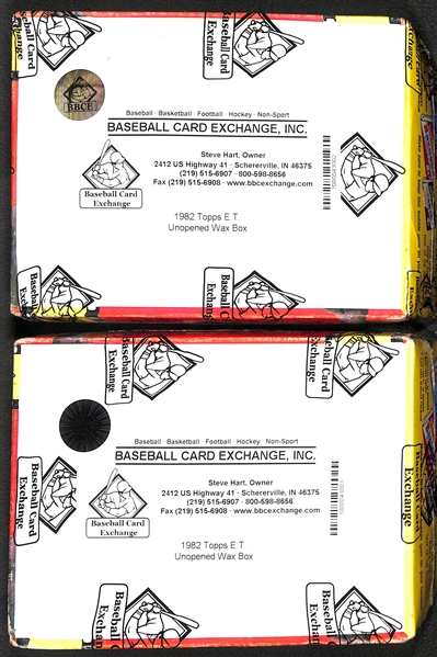 Lot of (2) 1982 Topps E.T. The Extra-Terrestrial Movie BBCE Sealed Wax Boxes