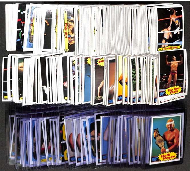 Huge WWF Wrestling Sports Cards lot, including (9) 1985 Hulk Hogan Rookies