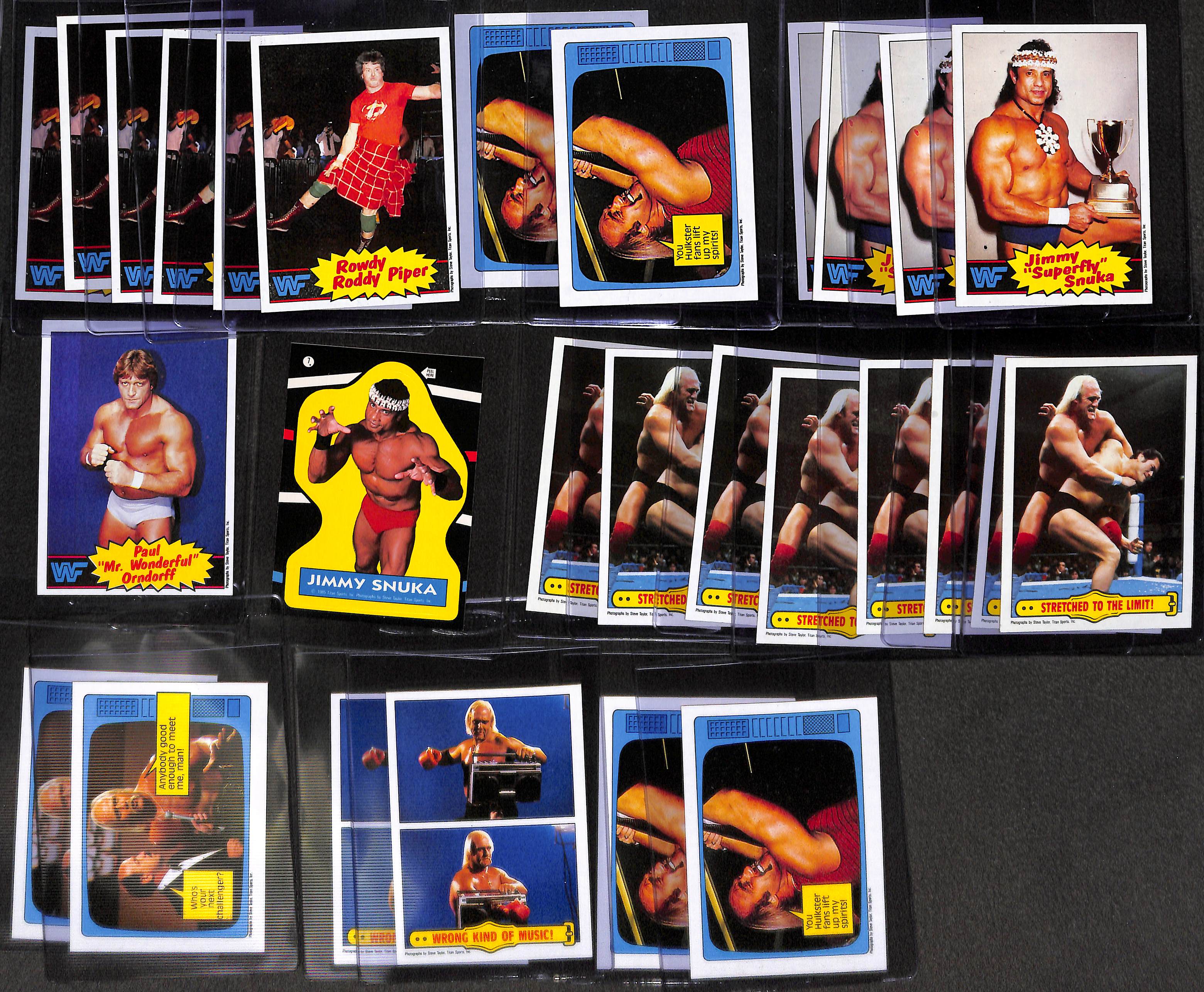 Lot Detail - Huge WWF Wrestling Sports Cards lot, including (9) 1985 ...