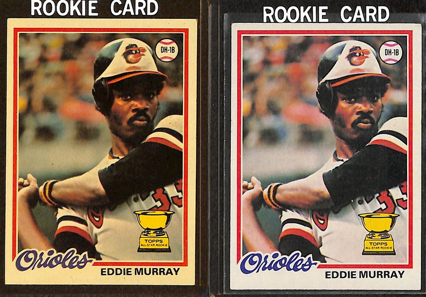 Lot of (23) 1960s and 1970s Baseball Rookie Stars Inc. Eddie Murray, Fingers, Santo, Molitor, Allen