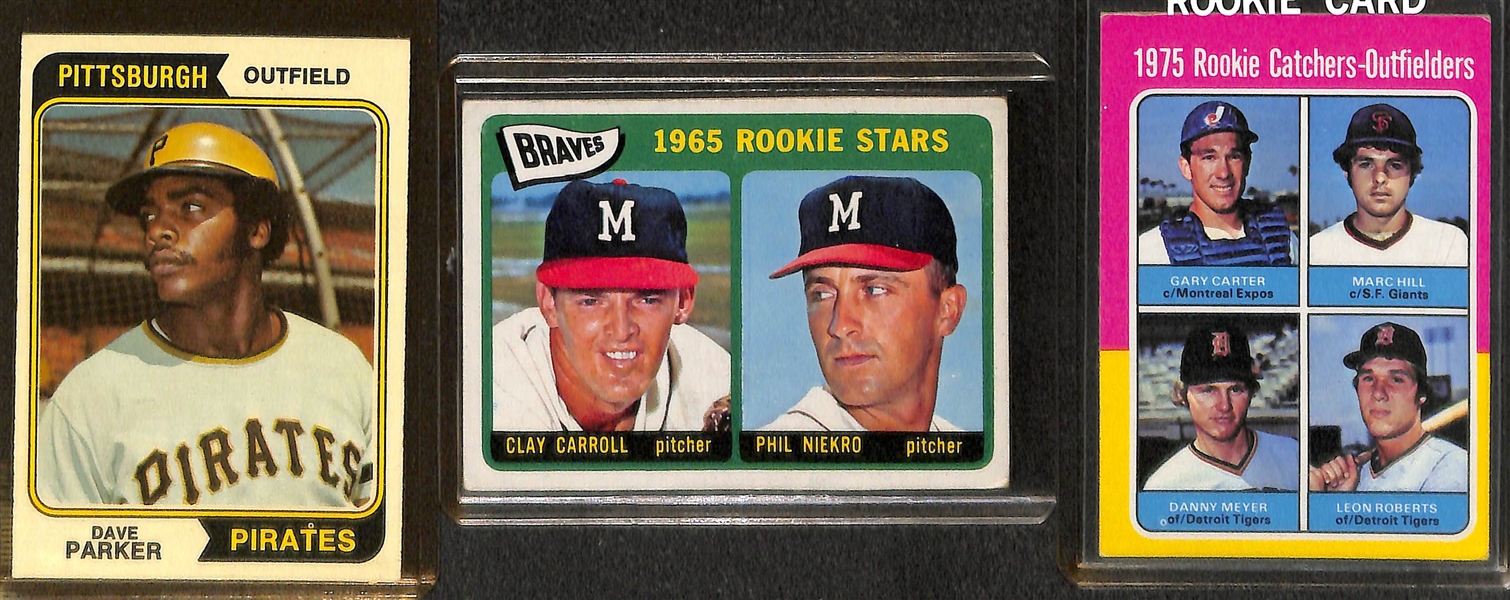 Lot of (18) Mostly 1960s and 1970s Baseball Rookie Stars Inc. Jim Palmer, F. Jenkins, D. Parker, Phil Niekro, Gary Carter