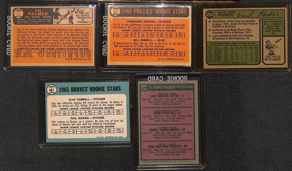 Lot of (18) Mostly 1960s and 1970s Baseball Rookie Stars Inc. Jim Palmer, F. Jenkins, D. Parker, Phil Niekro, Gary Carter
