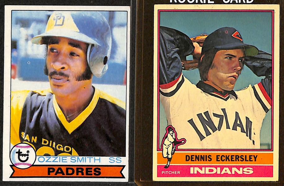 Lot of (25) Mostly 1960s and 1970's Baseball Rookie Stars Inc. Ozzie Smith, Eckersley, Winfield, Gossage, Garvey, Jim Bunning