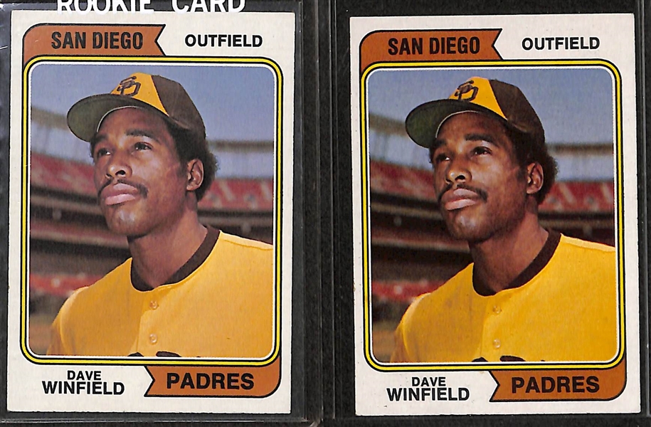 Lot of (25) Mostly 1960s and 1970's Baseball Rookie Stars Inc. Ozzie Smith, Eckersley, Winfield, Gossage, Garvey, Jim Bunning