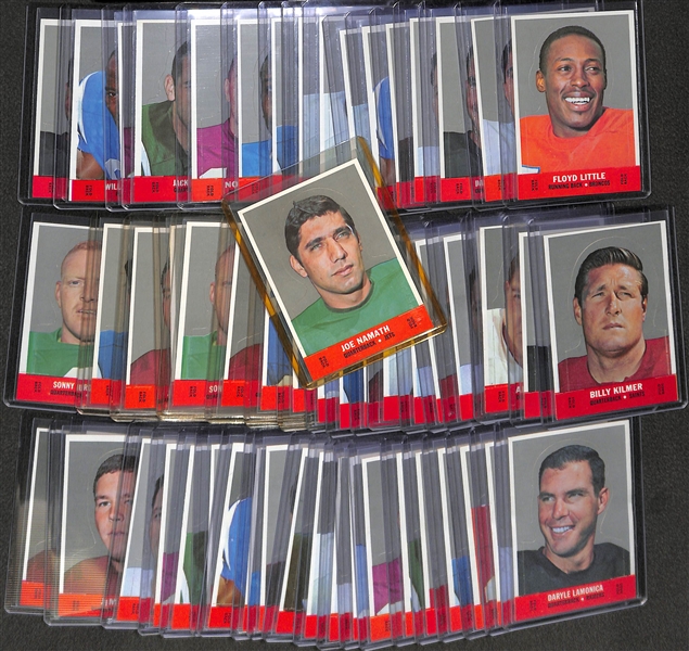 Assortment of (57) 1968 Topps Football Standups Inc. Joe Namath