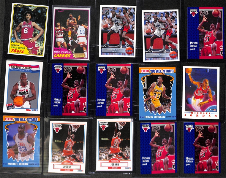 Lot of (150+) 1980s and 90s Basketball Stars Including Michael Jordan, Johnson, Erving, Bird