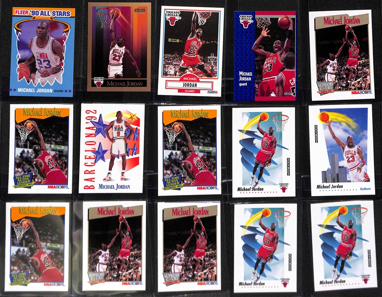 Lot of (150+) 1980s and 90s Basketball Stars Including Michael Jordan, Johnson, Erving, Bird