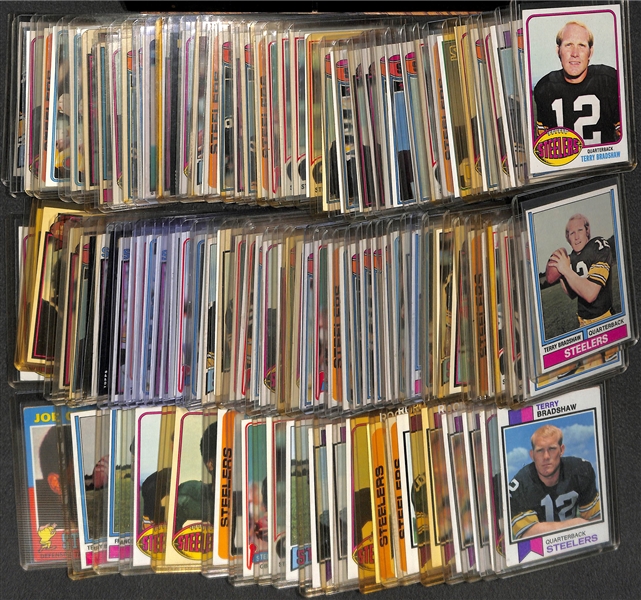 Lot of 100+ 1970s and early 1980s Steelers Stars Inc. Bradshaw, Harris, Blount, Stallworth and more