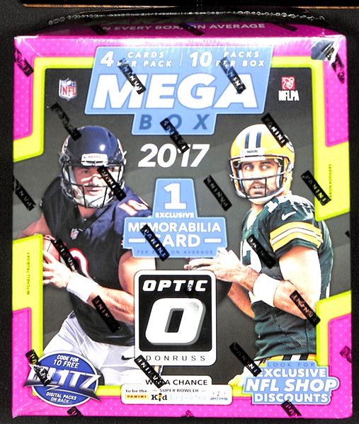 2017 Panini Donruss Optic Football Sealed Mega Box (Possible Mahomes Rookie)