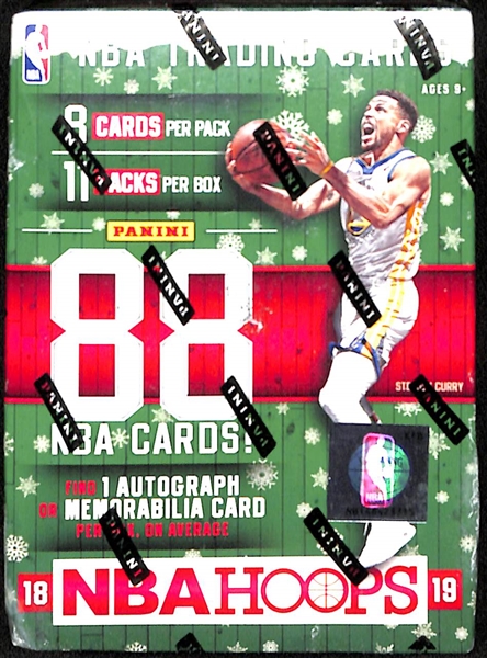 2018-19 Panini NBA Hoops Basketball Sealed Holiday Blaster Box (Luka Doncic and Trae Young Rookie Year)