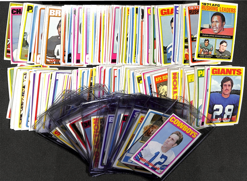 1972 Topps Football Complete Base Set card #s 1-263 Featuring Roger Staubach Rookie