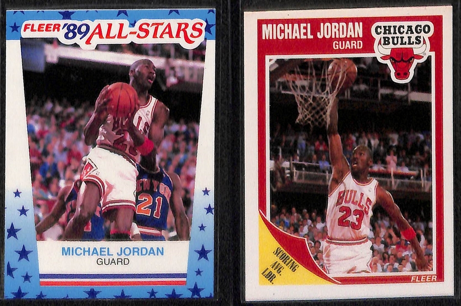 1988-89 & 1989-90 Fleer Complete Sets Inc. Sticker Sets Featuring Pippen and Rodman Rookies w/ Michael Jordan