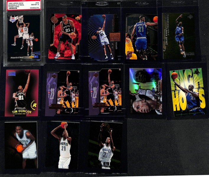Lot of 40+ 1990s Basketball Stars, Inserts and Rookies Inc Jordan, Shaq, Garnett, Duncan