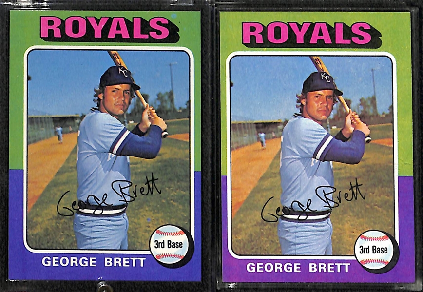 Lot of (6) 1970s and 80s Rookie HOFers Tony Gwynn, George Brett, Cal Ripken and Thurman Munson 