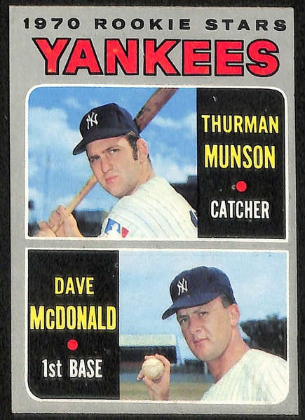 Lot of (6) 1970s and 80s Rookie HOFers Tony Gwynn, George Brett, Cal Ripken and Thurman Munson 