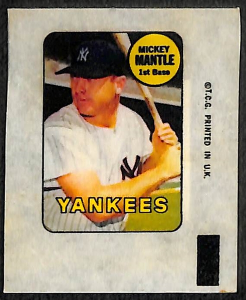 Lot of (6) 1960s Stars Inc Mickey Mantle, Bob Gibson, Pete Rose, Bob Clemente and Jim Palmer 