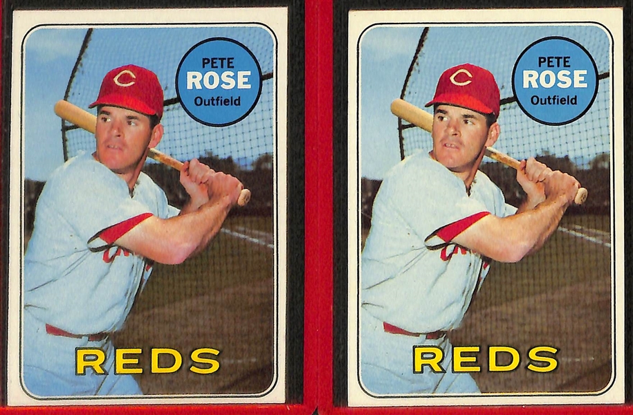 Lot of (6) 1960s Stars Inc Mickey Mantle, Bob Gibson, Pete Rose, Bob Clemente and Jim Palmer 
