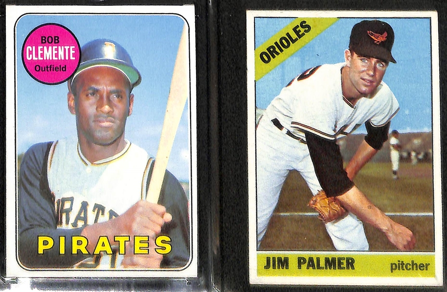 Lot of (6) 1960s Stars Inc Mickey Mantle, Bob Gibson, Pete Rose, Bob Clemente and Jim Palmer 