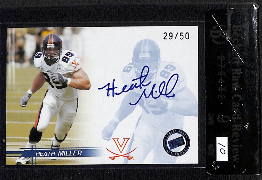 Lot of (3) Football Graded Rookies featuring John Elway Beckett Raw Card Review 8.5