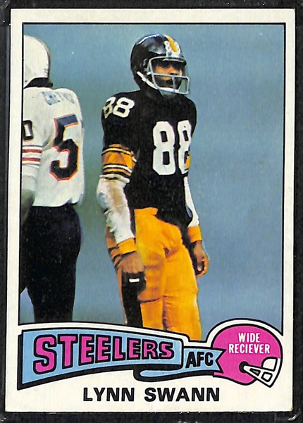 (3) Pittsburgh Steelers Rookies w/ (2) 1975 Lynn Swann and 2004 Upper Deck Ben Roethlisberger Beckett RCR 9.5
