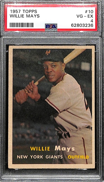 1957 Topps Willie Mays #10 Graded PSA 4