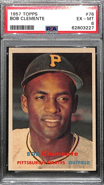 1957 Topps Roberto Bob Clemente #76 Graded PSA 6