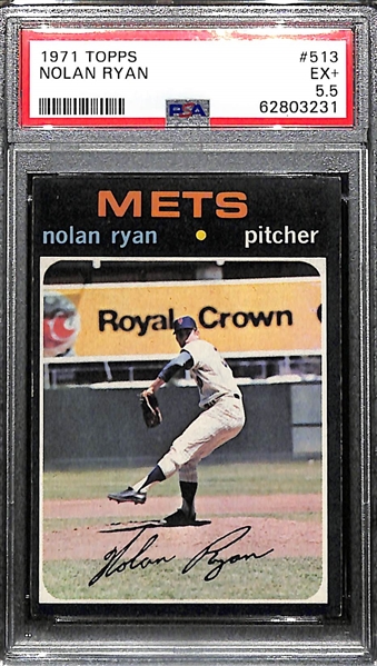 1971 Topps Nolan Ryan #513 Graded PSA 5.5