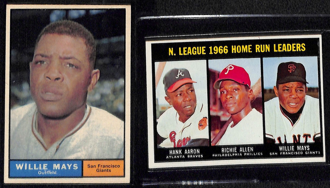 Lot of (8) 1960s and Early 70s Baseball Stars Lot Including Rose, Maris, Mays, Aaron, Clemente