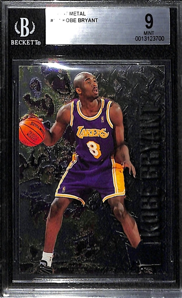 1996-97 Metal Kobe Bryant Rookie Card #181 Graded BVG 9 Mint