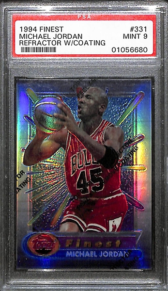 1994 Finest Michael Jordan Refractor w. Coating #331 PSA 9