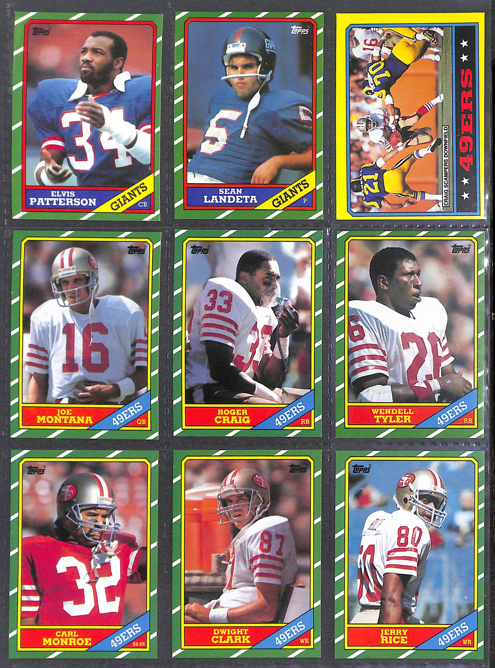 Lot detail 1986 topps football card complete set w jerry rice rookie