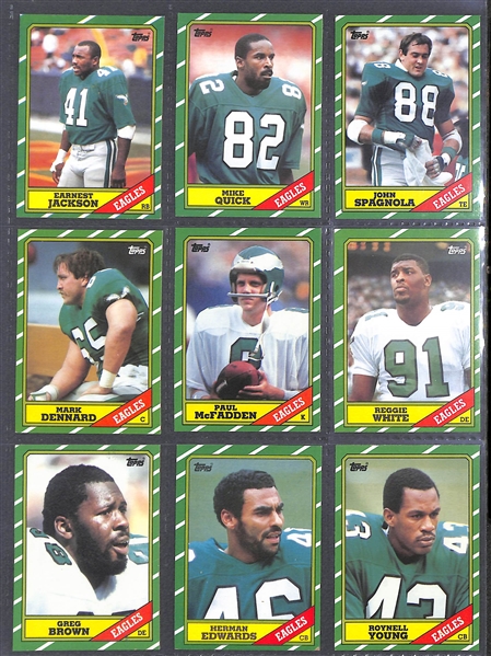 1986 Topps Football Card Complete Set w. Jerry Rice Rookie Card (All 396 Cards)