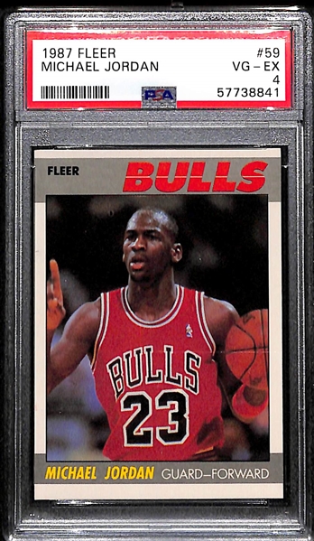 1987-88 Fleer Basketball Complete Set (All 132 Cards) w. Michael Jordan #59 Graded PSA 4