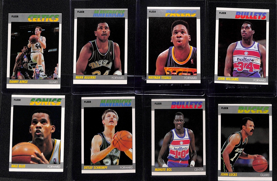 1987-88 Fleer Basketball Complete Set (All 132 Cards) w. Michael Jordan #59 Graded PSA 4