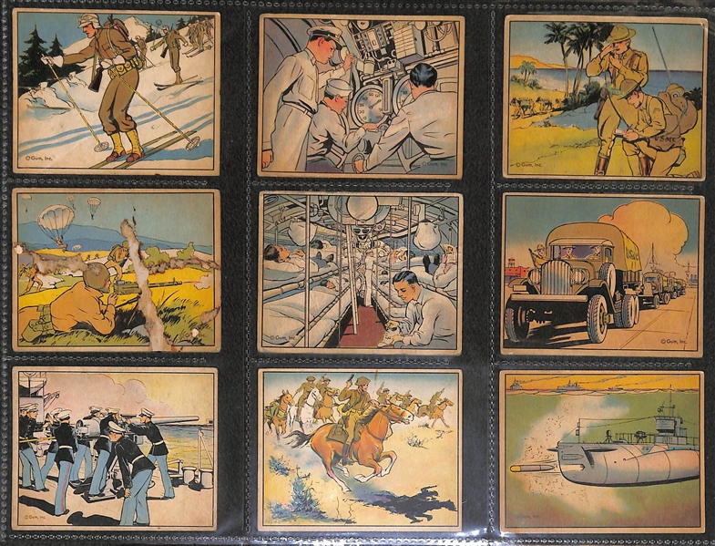 (52) 1936 G-Men Cards & (22) 1941 Uncle Sam Soldiers Cards - Mostly PR-GD+ Condition