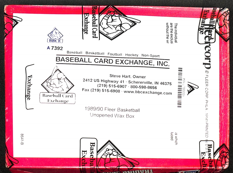 1989-90 Fleer Basketball Sealed Wax Box - BBCE Sealed