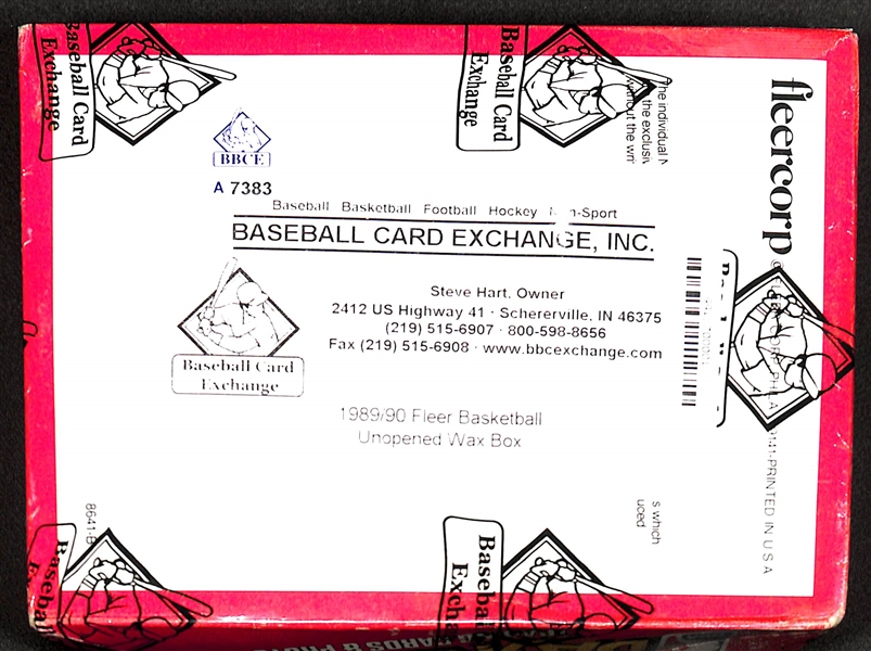 1989-90 Fleer Basketball Sealed Wax Box - BBCE Sealed