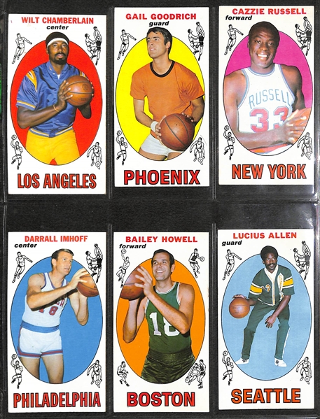 1969-70 Topps Basketball Near Complete Set - Missing Only 2 Cards - w. Wilt Chamberlain & Frazier RC