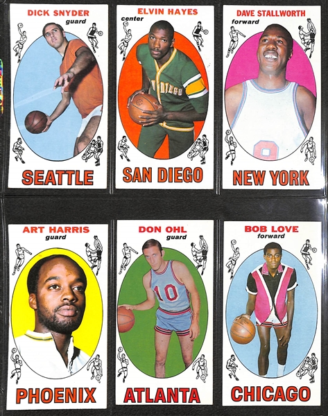 1969-70 Topps Basketball Near Complete Set - Missing Only 2 Cards - w. Wilt Chamberlain & Frazier RC