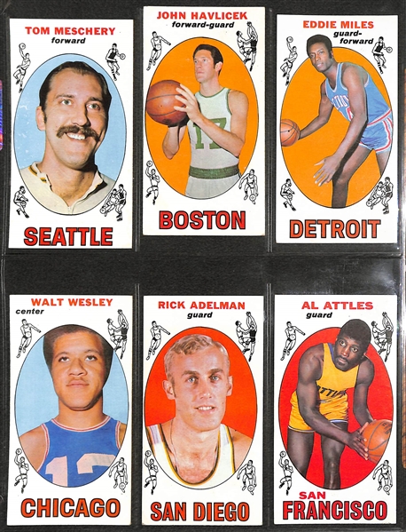 1969-70 Topps Basketball Near Complete Set - Missing Only 3 Cards - w. Wilt Chamberlain & Frazier RC