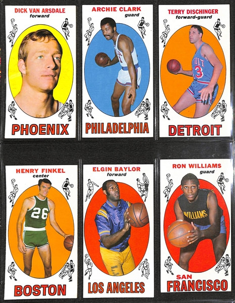 1969-70 Topps Basketball Near Complete Set - Missing Only 3 Cards - w. Wilt Chamberlain & Frazier RC