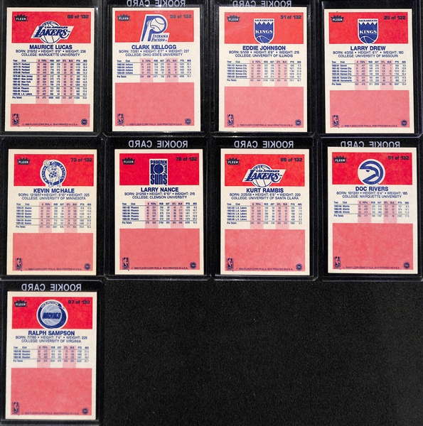 Lot of (24) 1986 Fleer Basketball Cards Including Magic Johnson