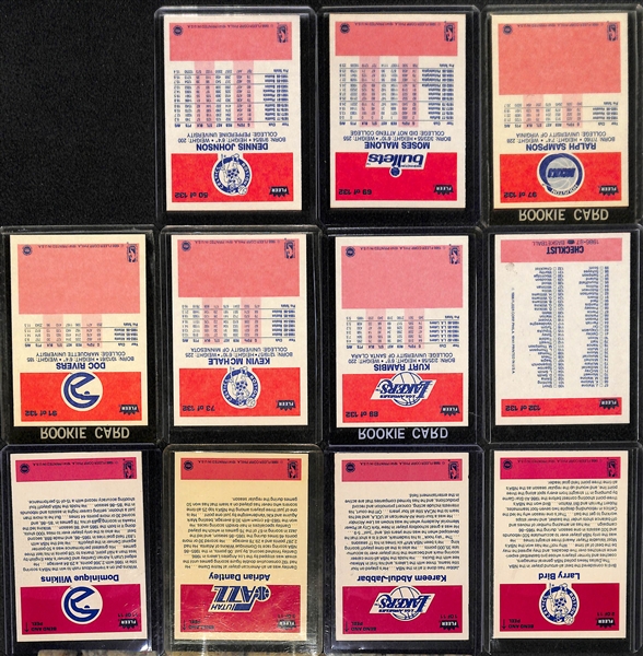 Lot of (33) 1986 Fleer Basketball Cards and Stickers Inc. Bird, Jabbar,  Wilkins
