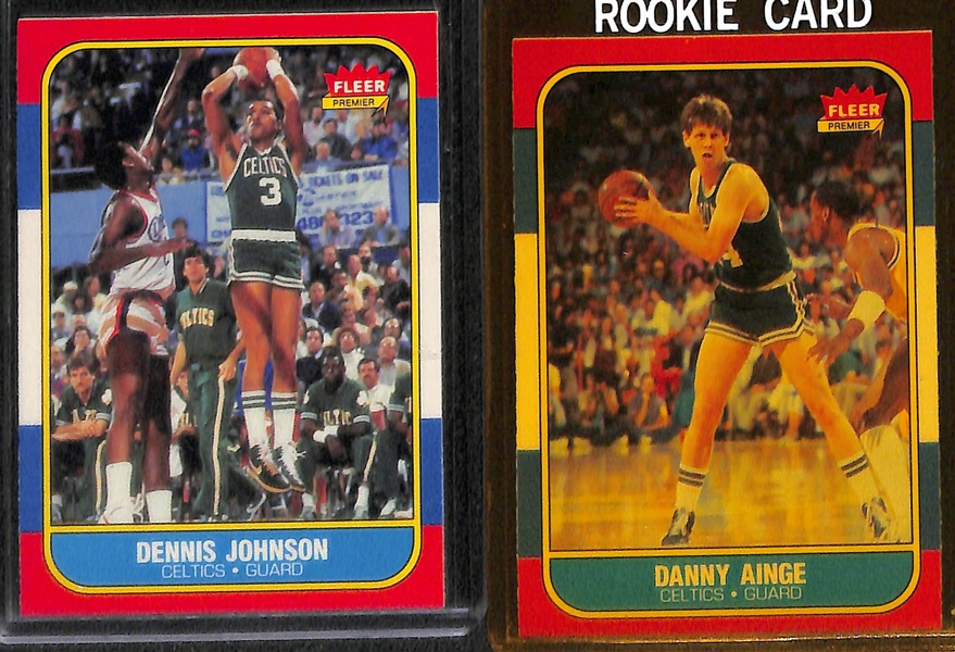 Lot of (35) 1986 Fleer Basketball Cards Featuring Isiah Thomas Rookie
