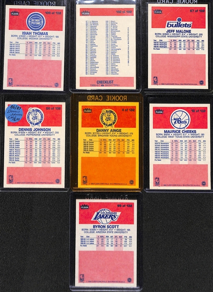 Lot of (35) 1986 Fleer Basketball Cards Featuring Isiah Thomas Rookie