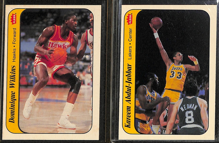 1986 Fleer Basketball Stickers Complete Set 11/11 Including Michael Jordan
